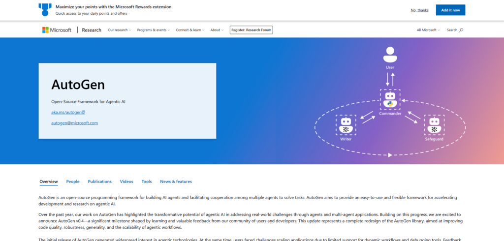 Microsoft AutoGen (Enterprise Research AI Assistant)