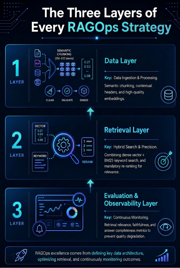 Three layers RAGOps Strategy