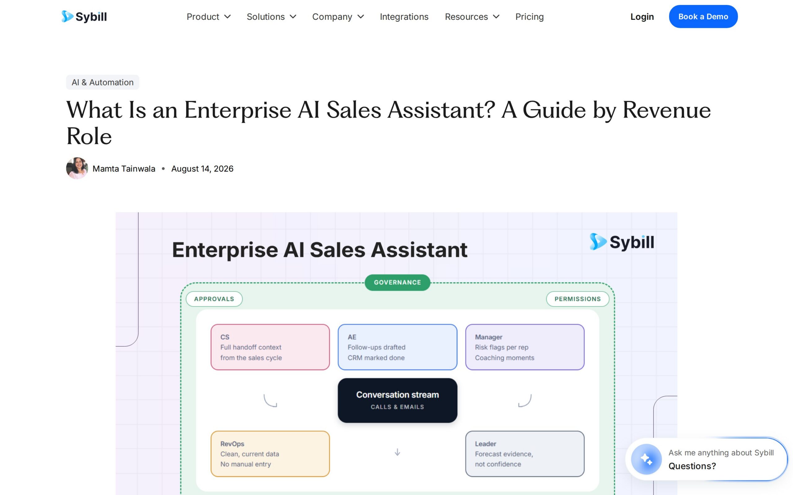 Sybill Enterprise AI Sales Assistant